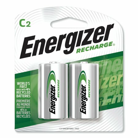 ENERGIZER NiMH Rechargeable C Batteries, 1.2 V, PK2 PK NH35BP-2